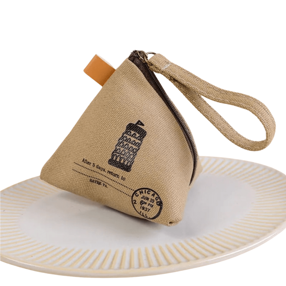 Canvas Coin Purse – Mini Wallet with Cute Architectural Prints - QUARATI