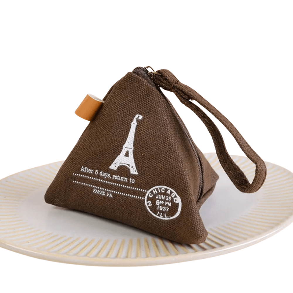 Canvas Coin Purse – Mini Wallet with Cute Architectural Prints - QUARATI