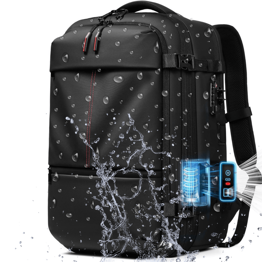 Lightweight 50L Travel Backpack with Compression System & USB Charging - QUARATI