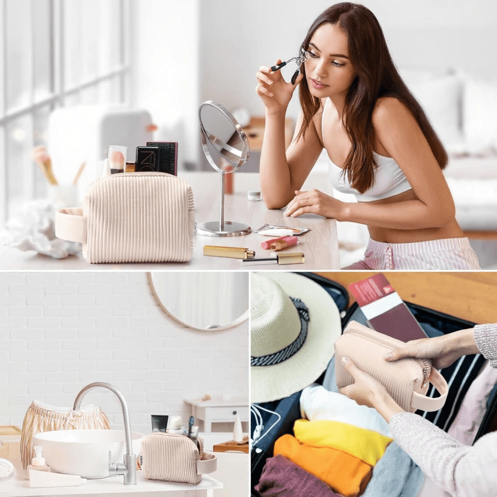 Makeup Organizer Bag – High Capacity Cosmetic Storage Case - QUARATI