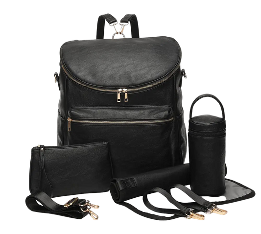 PU Mother and Baby Bag – Waterproof Multifunctional Mommy Bag for Moms, 40x30x15cm - QUARATI