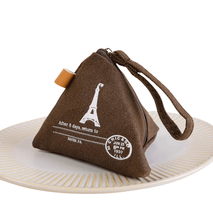 Canvas Coin Purse – Mini Wallet with Cute Architectural Prints - QUARATI