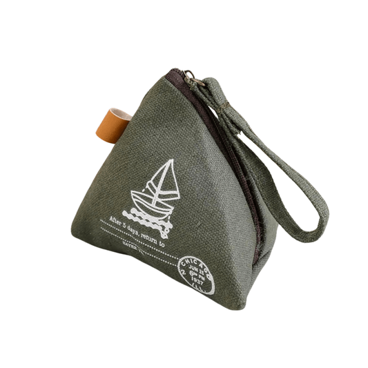 Canvas Coin Purse – Mini Wallet with Cute Architectural Prints - QUARATI