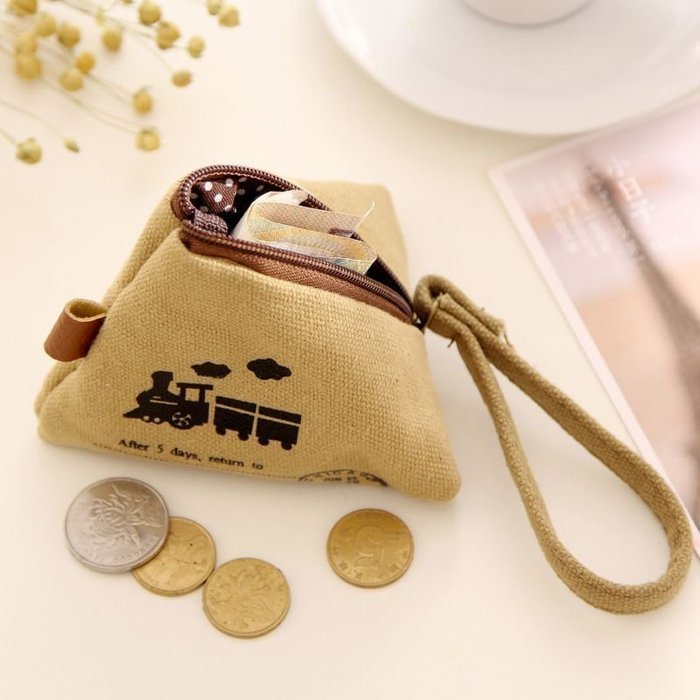 Canvas Coin Purse – Mini Wallet with Cute Architectural Prints - QUARATI