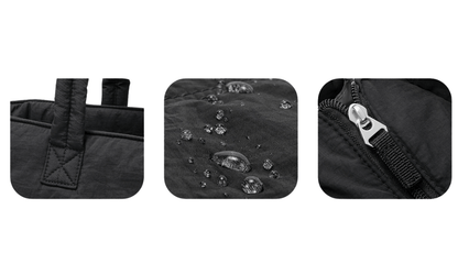 Cotton Tote Bag – Large Capacity Zippered Shoulder Bag with Compartments (35×16×43cm) - QUARATI