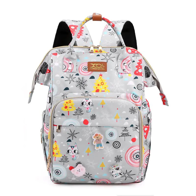 Korean Mummy Backpack with Large Capacity and Bottle Bag - QUARATI