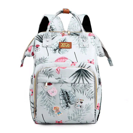 Korean Mummy Backpack with Large Capacity and Bottle Bag - QUARATI
