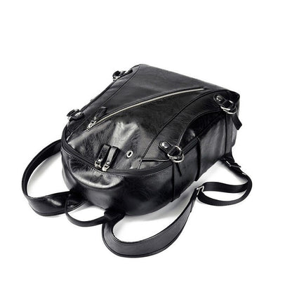 Leather & Polyester Backpack – Lightweight School, Work & Travel Bag - QUARATI