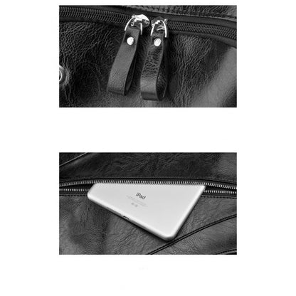 Leather & Polyester Backpack – Lightweight School, Work & Travel Bag - QUARATI