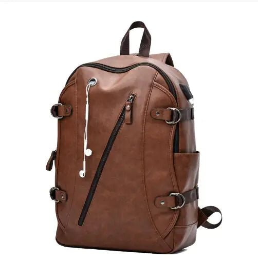 Leather & Polyester Backpack – Lightweight School, Work & Travel Bag - QUARATI