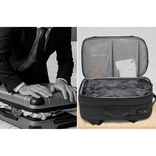 Lightweight 50L Travel Backpack with Compression System & USB Charging - QUARATI