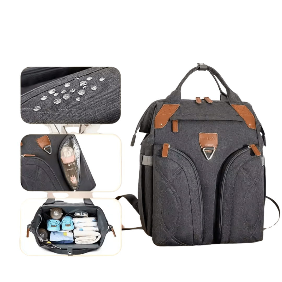 Lightweight Large Capacity Backpack for Mom and Baby – Travel Diaper Bag with Wet/Dry Separation - QUARATI