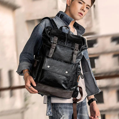 Men’s Backpack – Korean Style Shoulder & Double Strap Bag (30 × 47 × 17 cm) - QUARATI