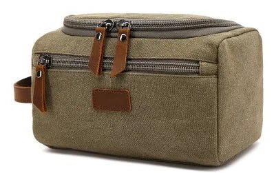 Multifunctional Travel Storage Bag – Washed Canvas & Leather - QUARATI