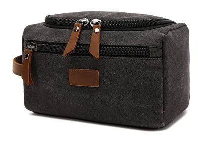 Multifunctional Travel Storage Bag – Washed Canvas & Leather - QUARATI