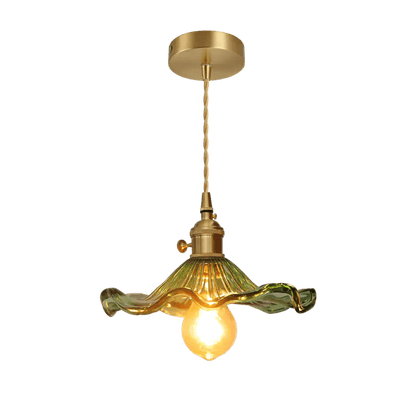 Nordic Brass Glass Pendant Light – Japanese Minimalist Hanging Lamp - QUARATI