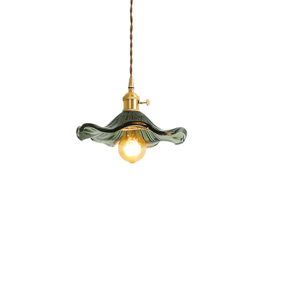 Nordic Brass Glass Pendant Light – Japanese Minimalist Hanging Lamp - QUARATI