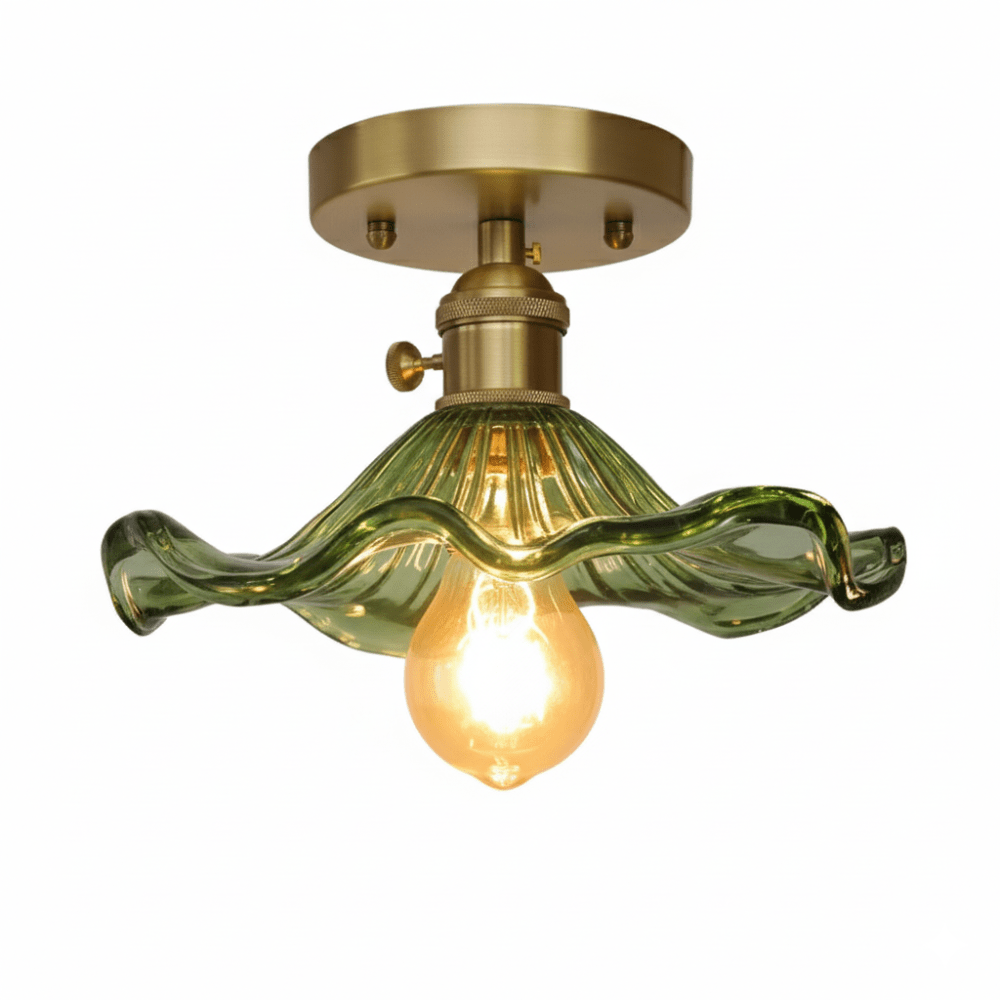 Nordic Brass Glass Pendant Light – Japanese Minimalist Hanging Lamp - QUARATI