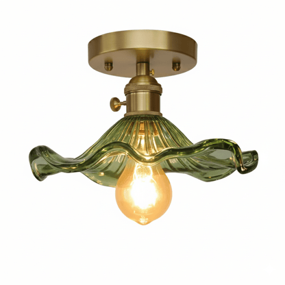 Nordic Brass Glass Pendant Light – Japanese Minimalist Hanging Lamp - QUARATI