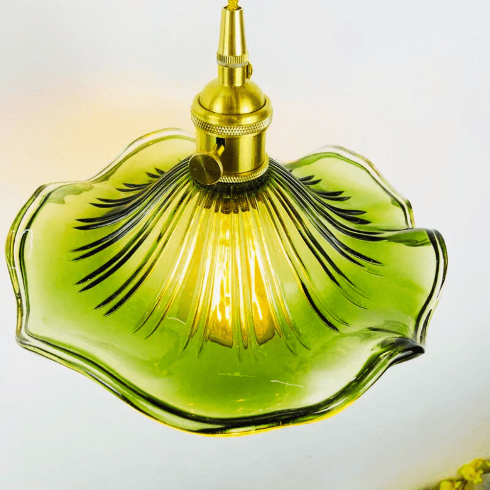 Nordic Brass Glass Pendant Light – Japanese Minimalist Hanging Lamp - QUARATI