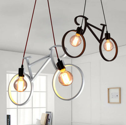 Nordic Modern Double - Head Bicycle Pendant Light - QUARATI