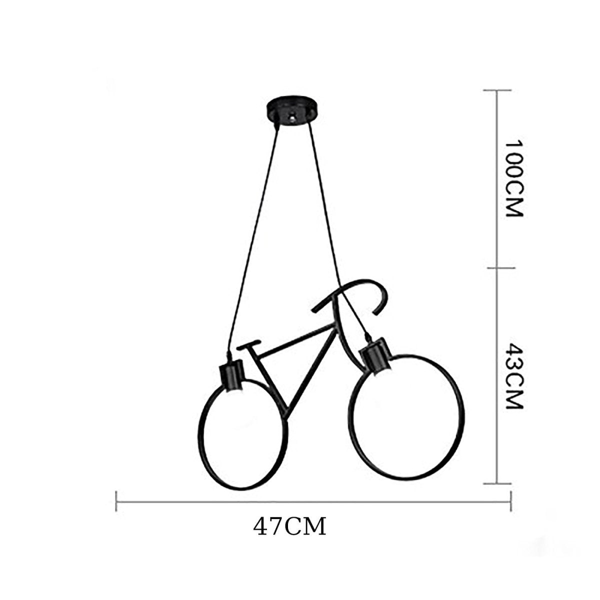 Nordic Modern Double - Head Bicycle Pendant Light - QUARATI