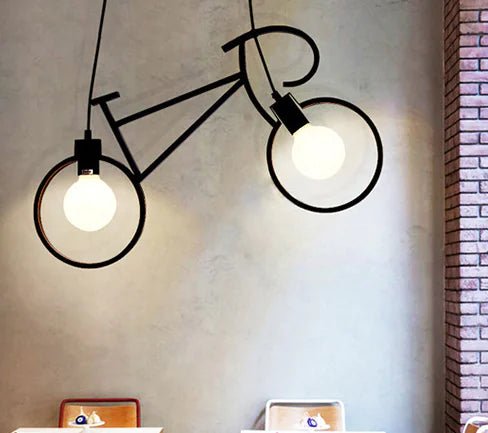 Nordic Modern Double - Head Bicycle Pendant Light - QUARATI