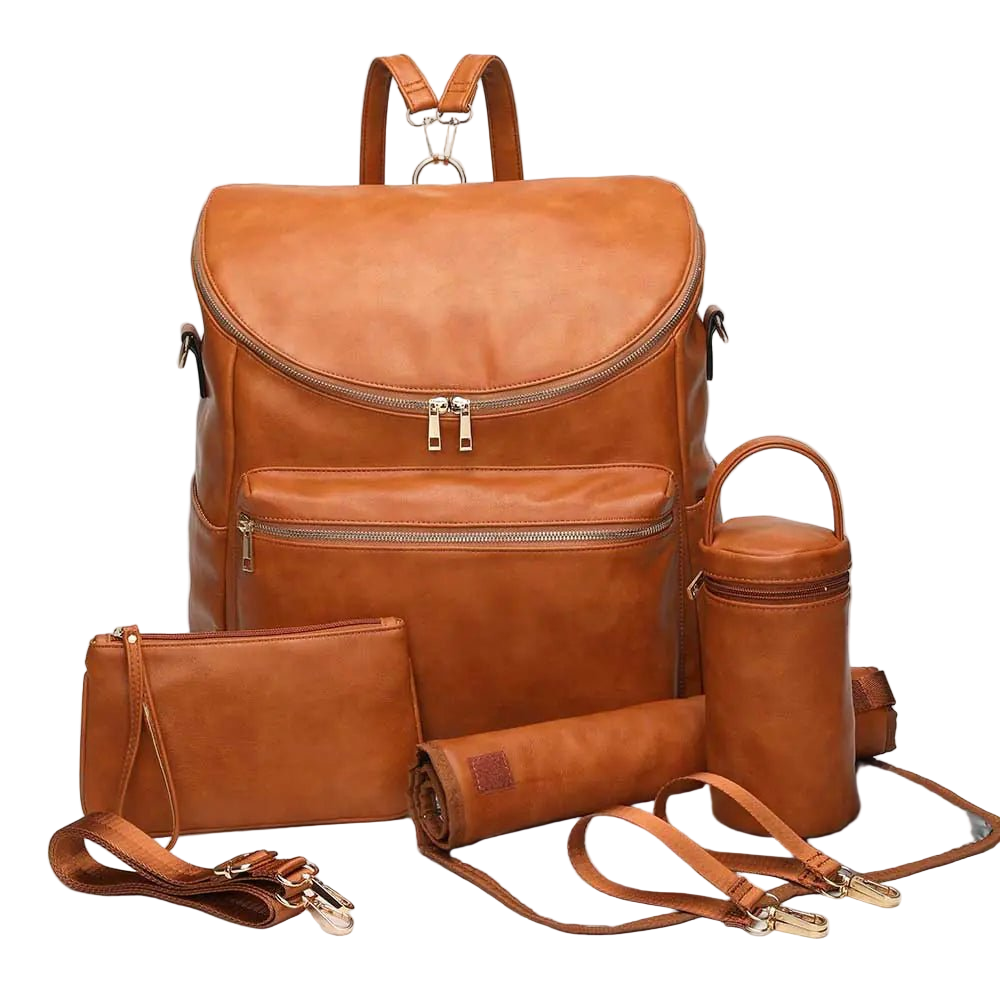 PU Mother and Baby Bag – Waterproof Multifunctional Mommy Bag for Moms, 40x30x15cm - QUARATI