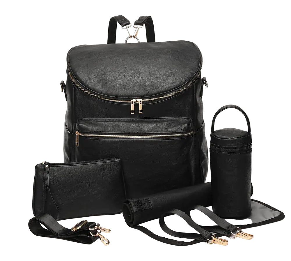 PU Mother and Baby Bag – Waterproof Multifunctional Mommy Bag for Moms, 40x30x15cm - QUARATI