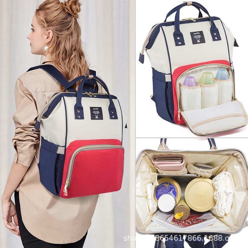 Versatile Oxford Cloth Mom Backpack – Stylish Large Capacity Bag for Everyday Use - QUARATI