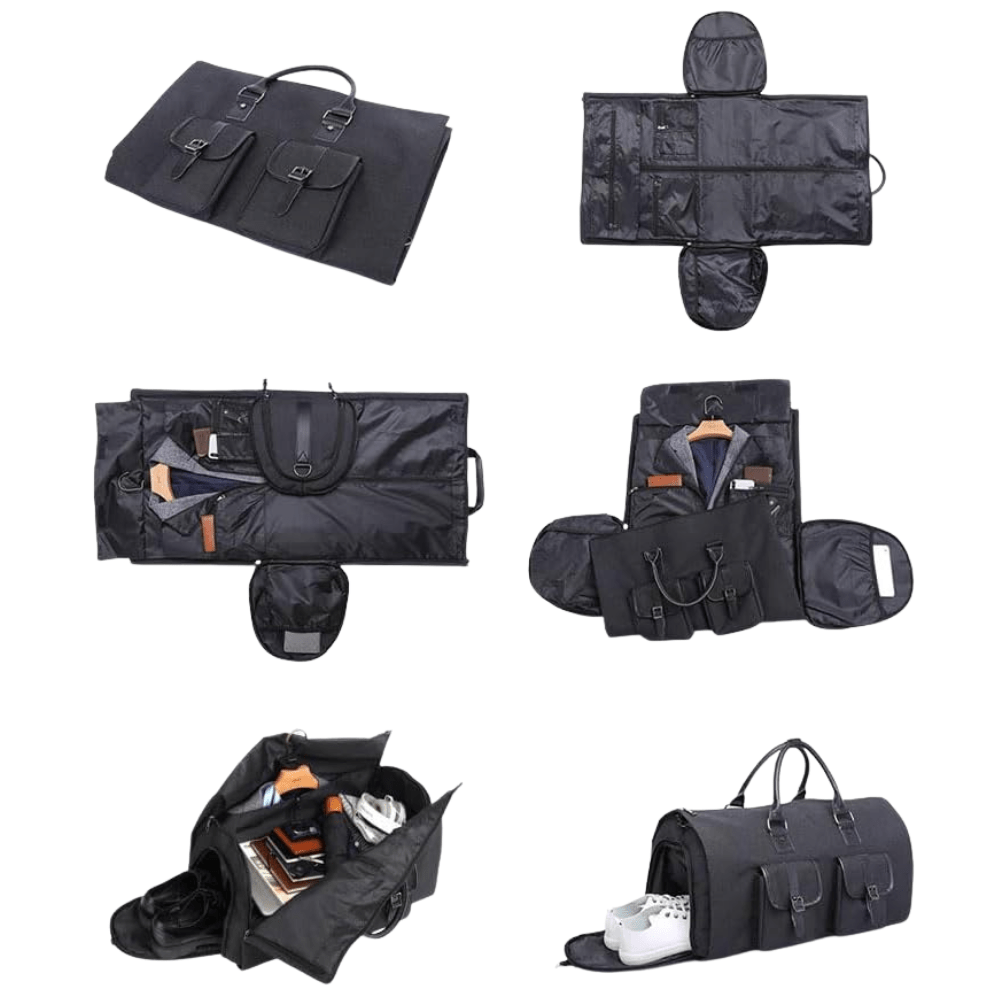 Waterproof Garment Duffel Bag – Large Carry - On with Shoe Compartment & Suit Carrier - QUARATI