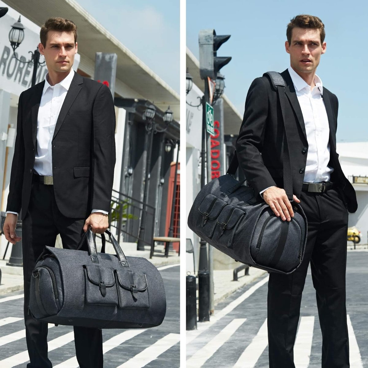 Waterproof Garment Duffel Bag – Large Carry - On with Shoe Compartment & Suit Carrier - QUARATI