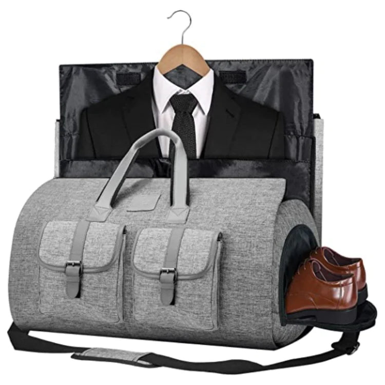 Waterproof Garment Duffel Bag – Large Carry - On with Shoe Compartment & Suit Carrier - QUARATI