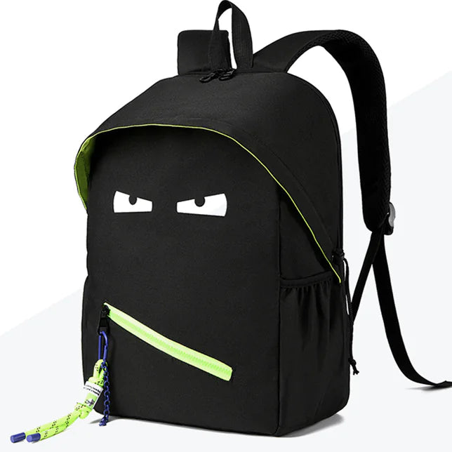 UNISEX RUGZAK MET UNIEK ONTWERP – DUURZAAM NYLON – VOOR SCHOOL EN REIZEN – ZWART