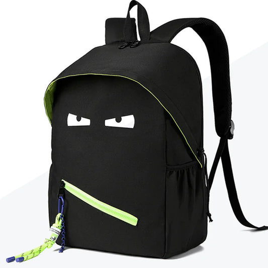 UNISEX RUGZAK MET UNIEK ONTWERP – DUURZAAM NYLON – VOOR SCHOOL EN REIZEN – ZWART